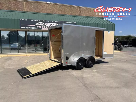 New #054966 2026 FOREST RIVER TA2 6 X 12 TANDEM AXLE 7K ENCLOSED W/ REAR RAMP DOOR