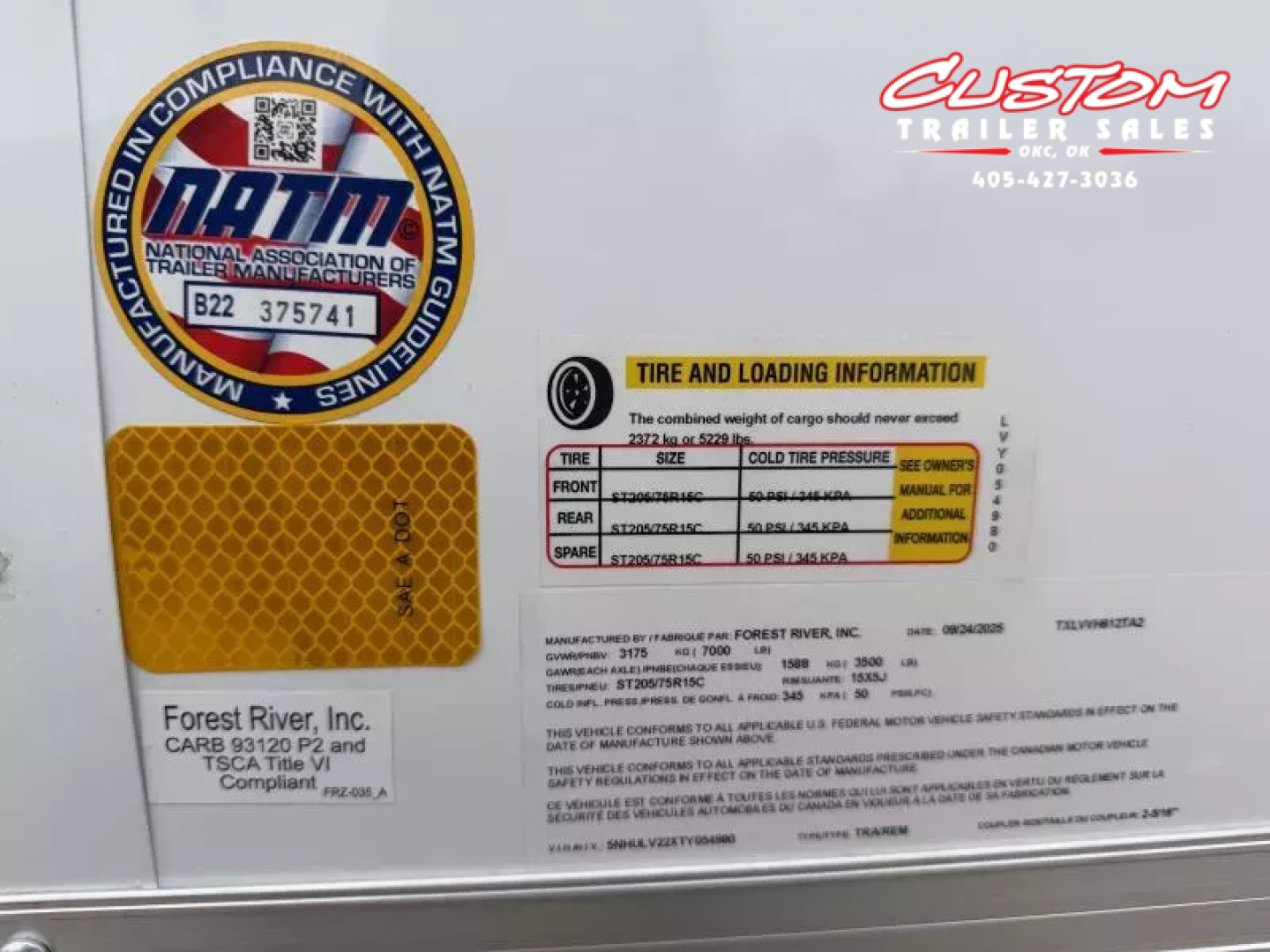 New #054980 2026 FOREST RIVER TA2 6 X 12 TANDEM AXLE 7K ENCLOSED W/ REAR RAMP DOOR