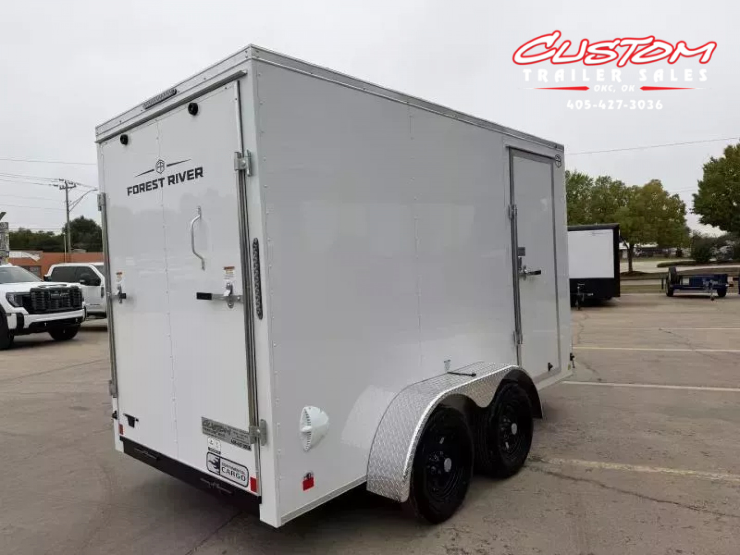 New #054981 2026 FOREST RIVER TA2 6 X 12 TANDEM AXLE 7K ENCLOSED W/ REAR RAMP DOOR