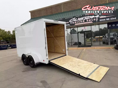 New #054981 2026 FOREST RIVER TA2 6 X 12 TANDEM AXLE 7K ENCLOSED W/ REAR RAMP DOOR