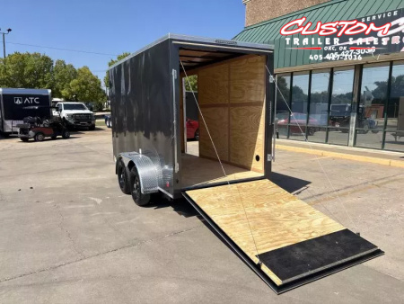 New #055083 2026 FOREST RIVER TA2 7 X 14 TANDEM AXLE 7K ENCLOSED W/ REAR RAMP DOOR