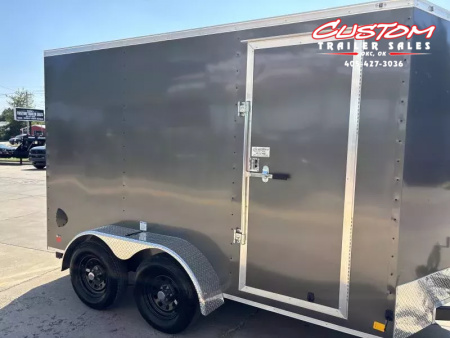 New #055083 2026 FOREST RIVER TA2 7 X 14 TANDEM AXLE 7K ENCLOSED W/ REAR RAMP DOOR