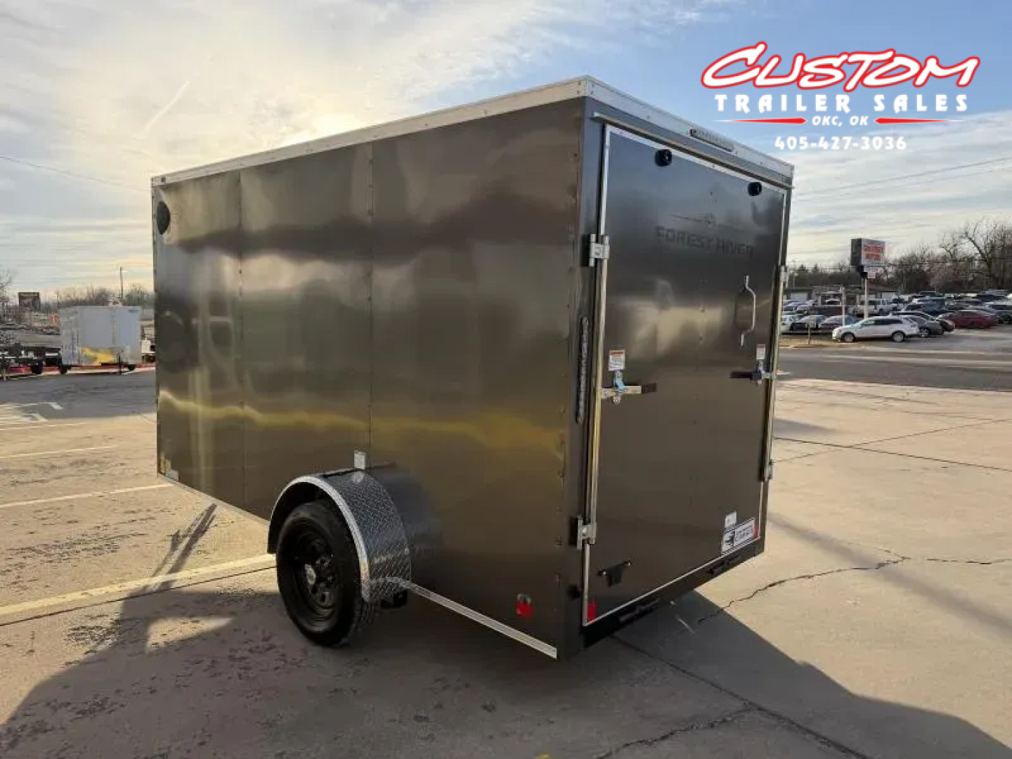 New #055191 2026 FOREST RIVER SA 6 X 12 SINGLE AXLE 3K ENCLOSED W/ REAR RAMP DOOR