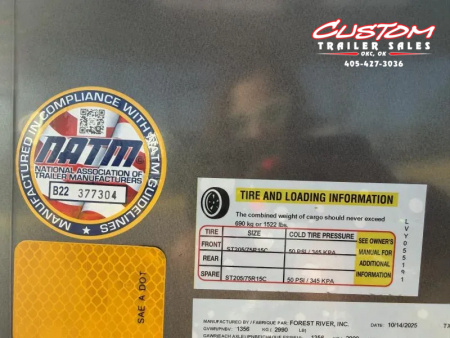 New #055191 2026 FOREST RIVER SA 6 X 12 SINGLE AXLE 3K ENCLOSED W/ REAR RAMP DOOR