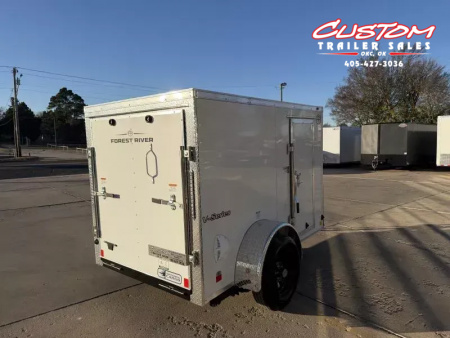 New #055219 2026 FOREST RIVER SA 5 X 8 SINGLE AXLE 3K ENCLOSED W/ REAR RAMP DOOR