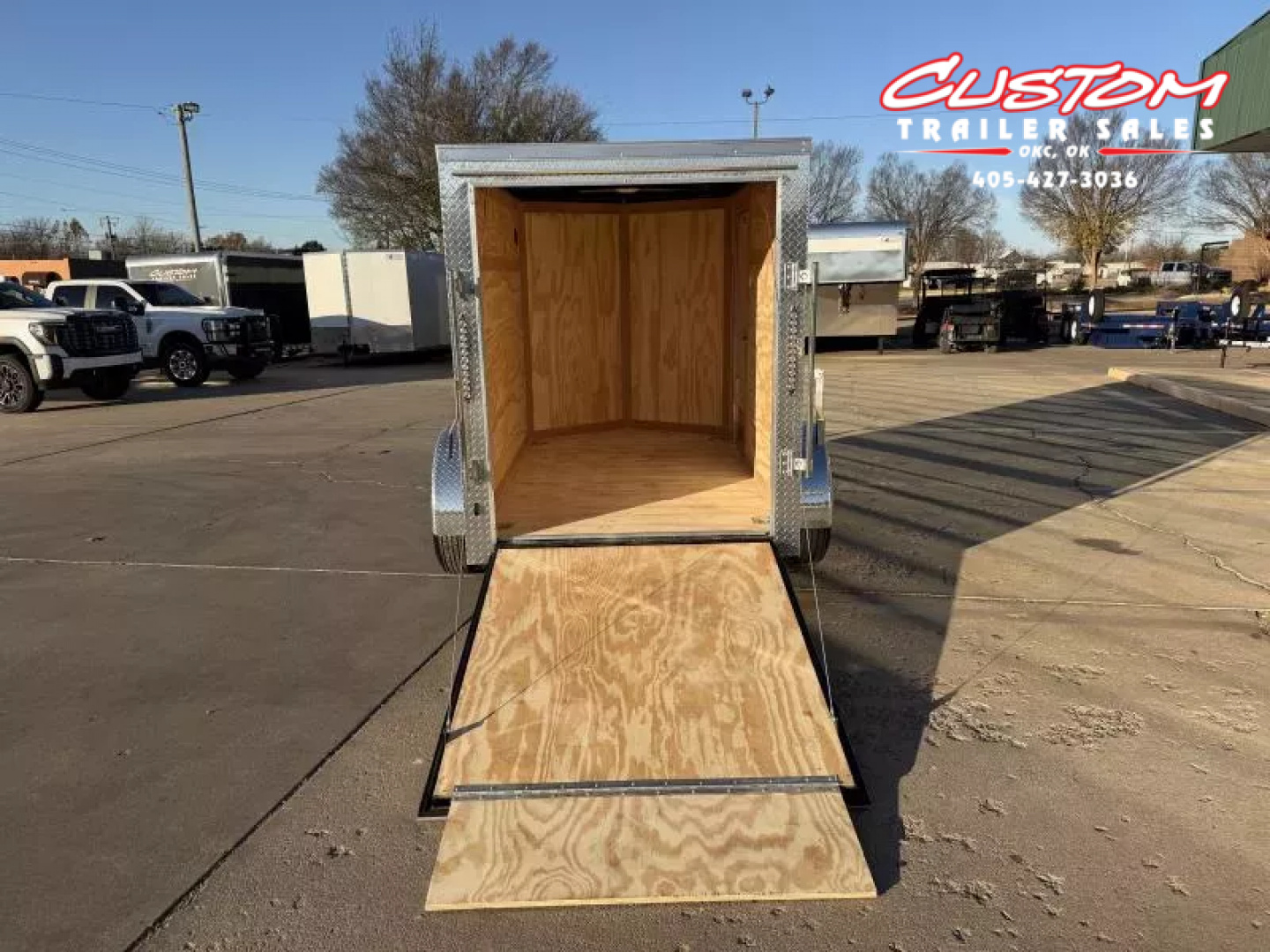 New #055223 2026 FOREST RIVER SA 5 X 8 SINGLE AXLE 3K ENCLOSED W/ REAR RAMP DOOR