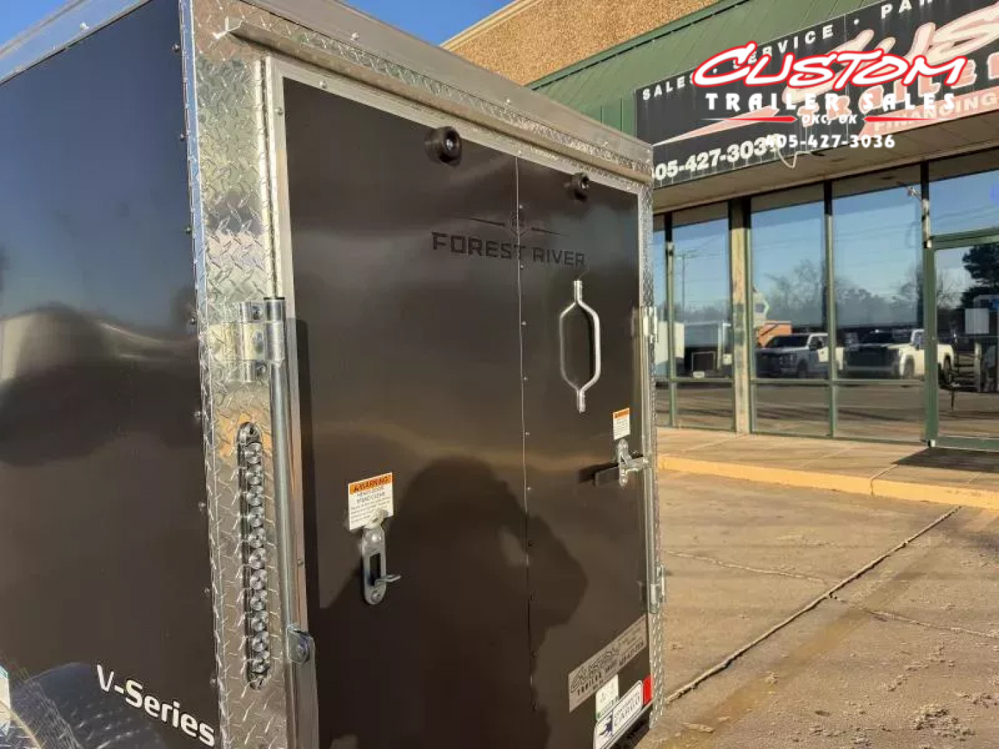 New #055223 2026 FOREST RIVER SA 5 X 8 SINGLE AXLE 3K ENCLOSED W/ REAR RAMP DOOR