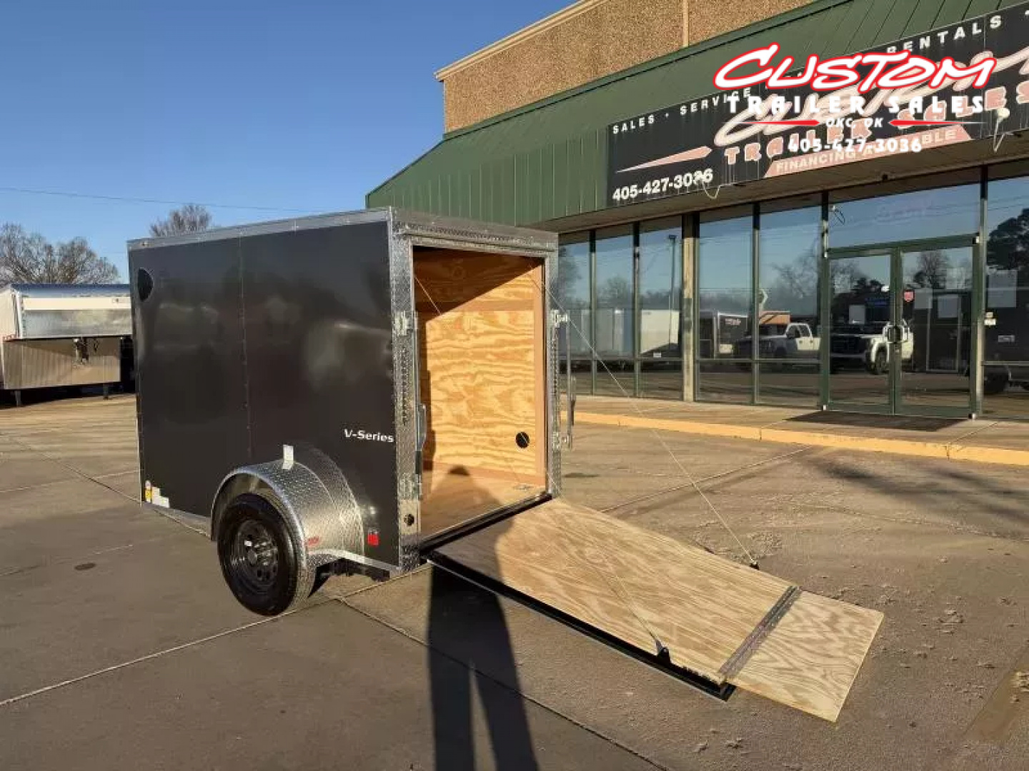 New #055223 2026 FOREST RIVER SA 5 X 8 SINGLE AXLE 3K ENCLOSED W/ REAR RAMP DOOR