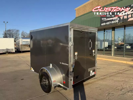 New #055223 2026 FOREST RIVER SA 5 X 8 SINGLE AXLE 3K ENCLOSED W/ REAR RAMP DOOR