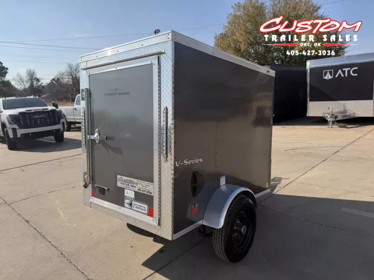 New #055591 2026 FOREST RIVER SA 4 X 6 SINGLE AXLE ENCLOSED 2K W/ REAR BARN DOOR