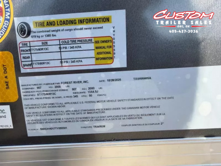 New #055591 2026 FOREST RIVER SA 4 X 6 SINGLE AXLE ENCLOSED 2K W/ REAR BARN DOOR