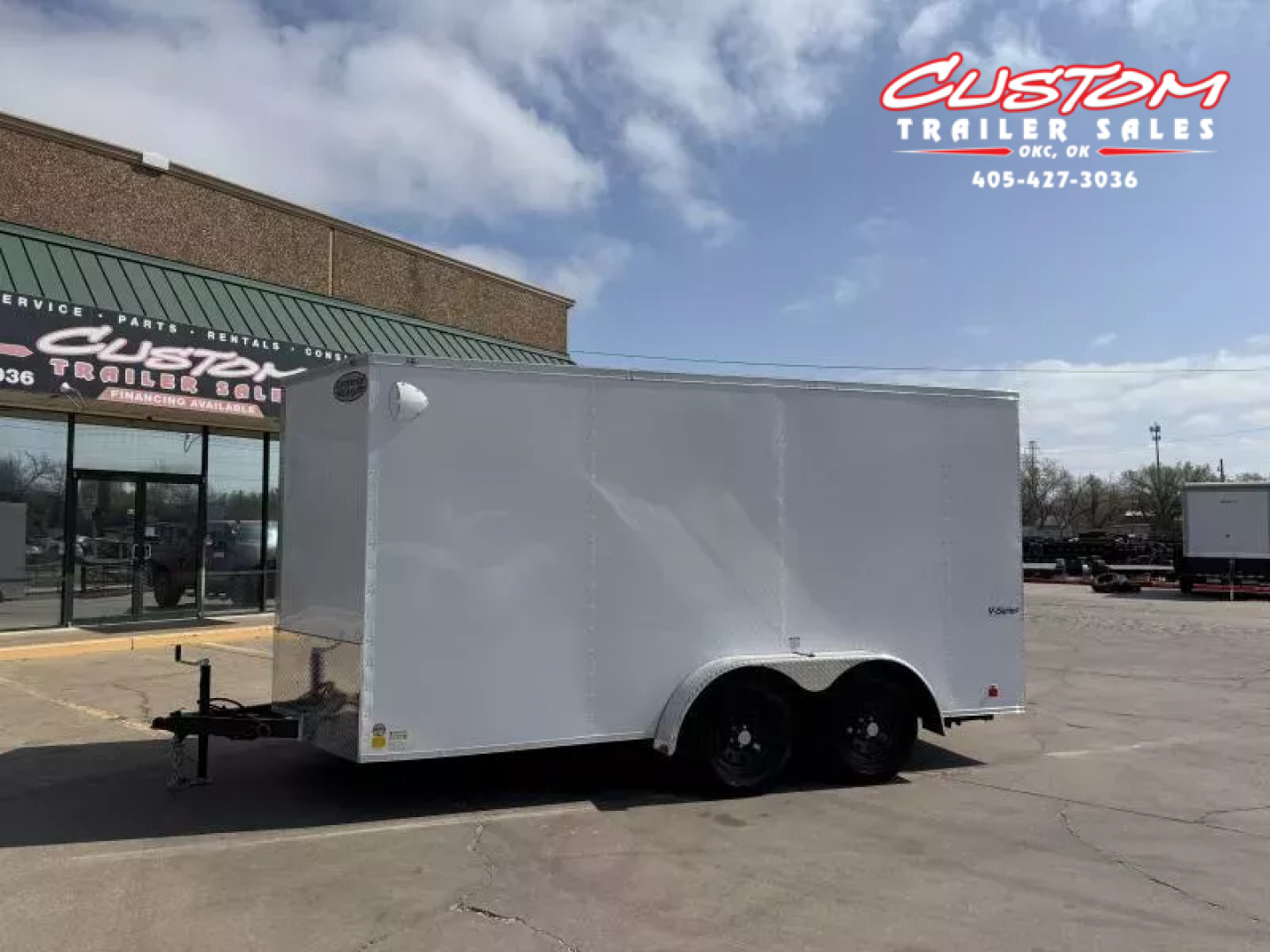 New #055663 2026 FOREST RIVER TA2 7 X 14 TANDEM AXLE 7K ENCLOSED W/ REAR RAMP DOOR