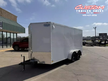 New #055663 2026 FOREST RIVER TA2 7 X 14 TANDEM AXLE 7K ENCLOSED W/ REAR RAMP DOOR