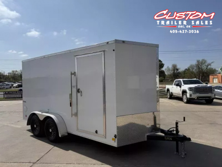 New #055663 2026 FOREST RIVER TA2 7 X 14 TANDEM AXLE 7K ENCLOSED W/ REAR RAMP DOOR