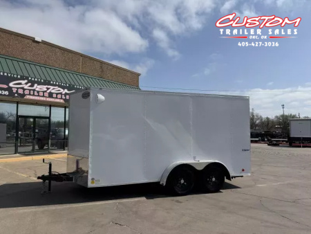 New #055663 2026 FOREST RIVER TA2 7 X 14 TANDEM AXLE 7K ENCLOSED W/ REAR RAMP DOOR