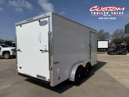 New #055663 2026 FOREST RIVER TA2 7 X 14 TANDEM AXLE 7K ENCLOSED W/ REAR RAMP DOOR