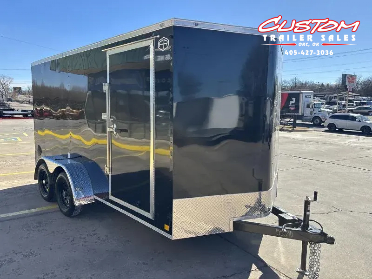 New #055690 2026 FOREST RIVER TA2 7 X 14 TANDEM AXLE 7K ENCLOSED W/ REAR RAMP DOOR