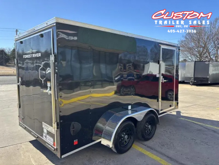 New #055690 2026 FOREST RIVER TA2 7 X 14 TANDEM AXLE 7K ENCLOSED W/ REAR RAMP DOOR