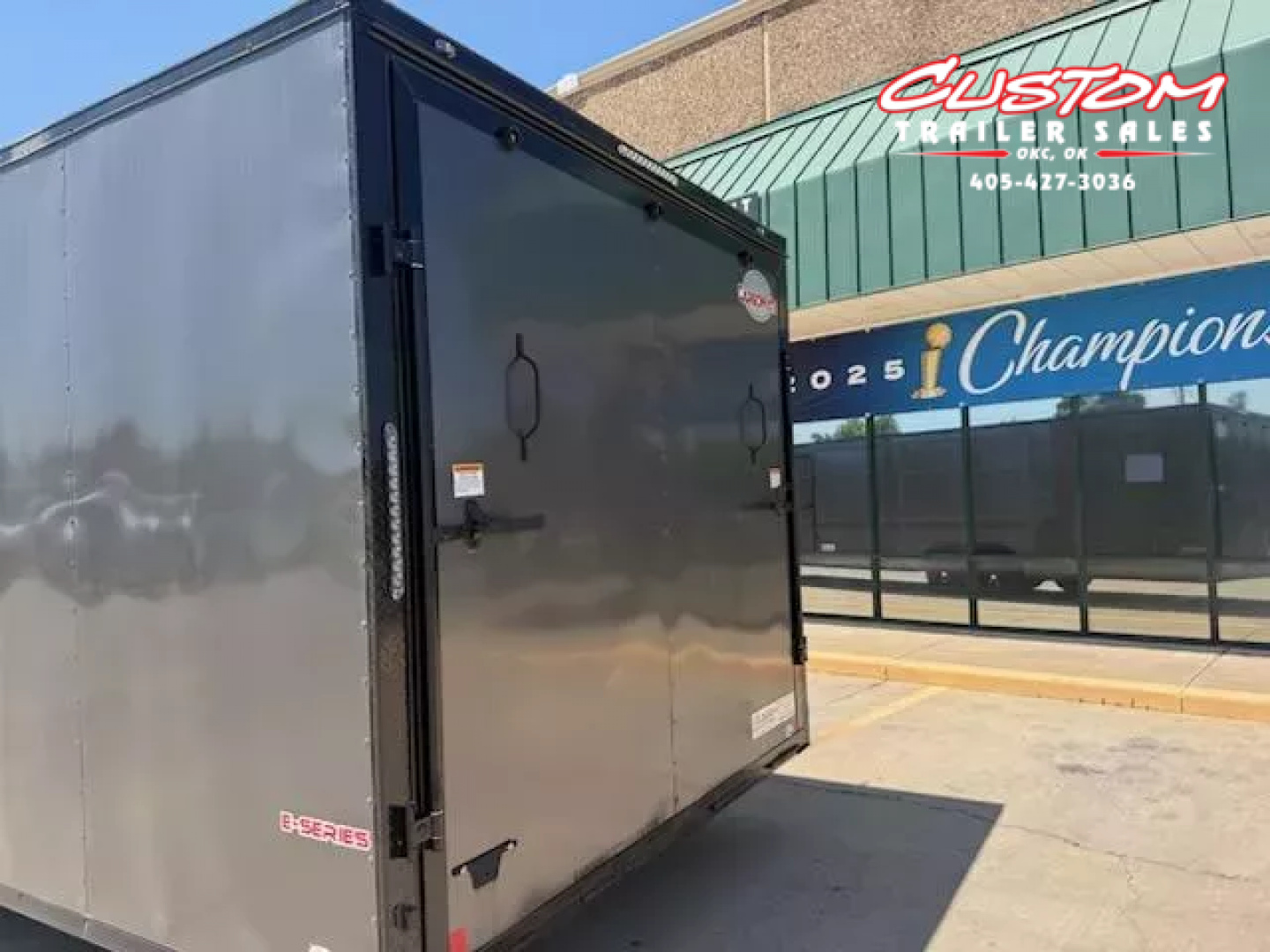 New #095259 2026 FOREST RIVER TA3 8.5 X 28 TANDEM AXLE 10K ENCLOSED W/ REAR RAMP DOOR & BLACKOUT TRIM PACKAGE