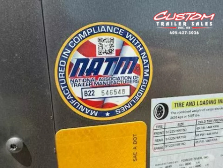 New #095259 2026 FOREST RIVER TA3 8.5 X 28 TANDEM AXLE 10K ENCLOSED W/ REAR RAMP DOOR & BLACKOUT TRIM PACKAGE