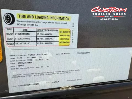 New #095259 2026 FOREST RIVER TA3 8.5 X 28 TANDEM AXLE 10K ENCLOSED W/ REAR RAMP DOOR & BLACKOUT TRIM PACKAGE