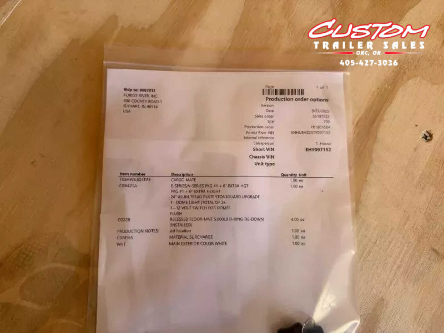 New #097152 2026 FOREST RIVER TA3 8.5 X 24 TANDEM AXLE 10K ENCLOSED W/ REAR RAMP DOOR