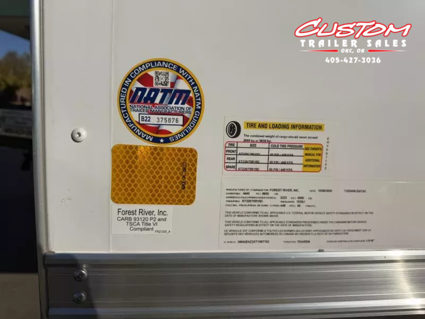 New #097152 2026 FOREST RIVER TA3 8.5 X 24 TANDEM AXLE 10K ENCLOSED W/ REAR RAMP DOOR