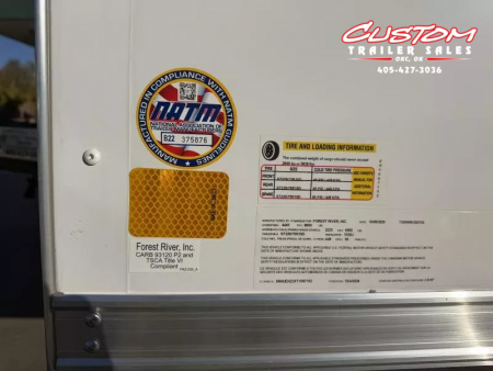 New #097152 2026 FOREST RIVER TA3 8.5 X 24 TANDEM AXLE 10K ENCLOSED W/ REAR RAMP DOOR