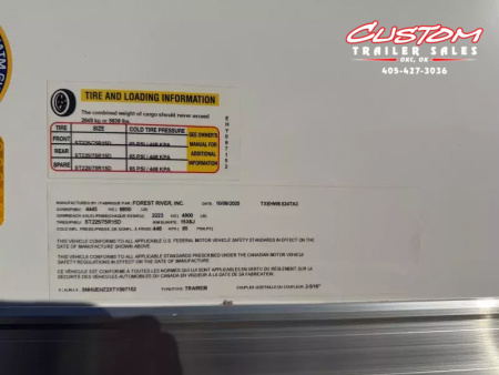 New #097152 2026 FOREST RIVER TA3 8.5 X 24 TANDEM AXLE 10K ENCLOSED W/ REAR RAMP DOOR