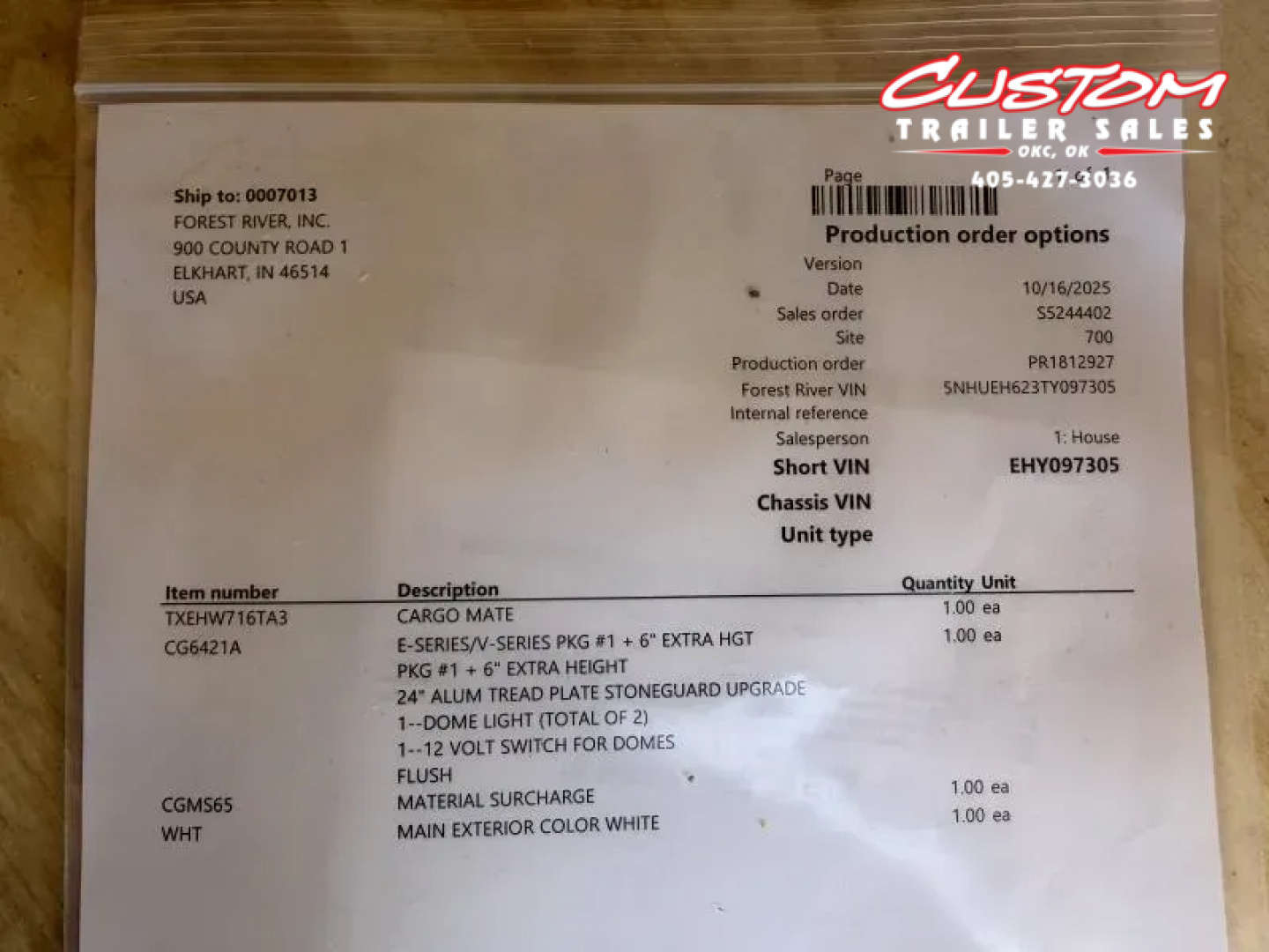 New #097305 2026 FOREST RIVER TA3 7 X 16 TANDEM AXLE 10K ENCLOSED W/ REAR DOUBLE DOORS