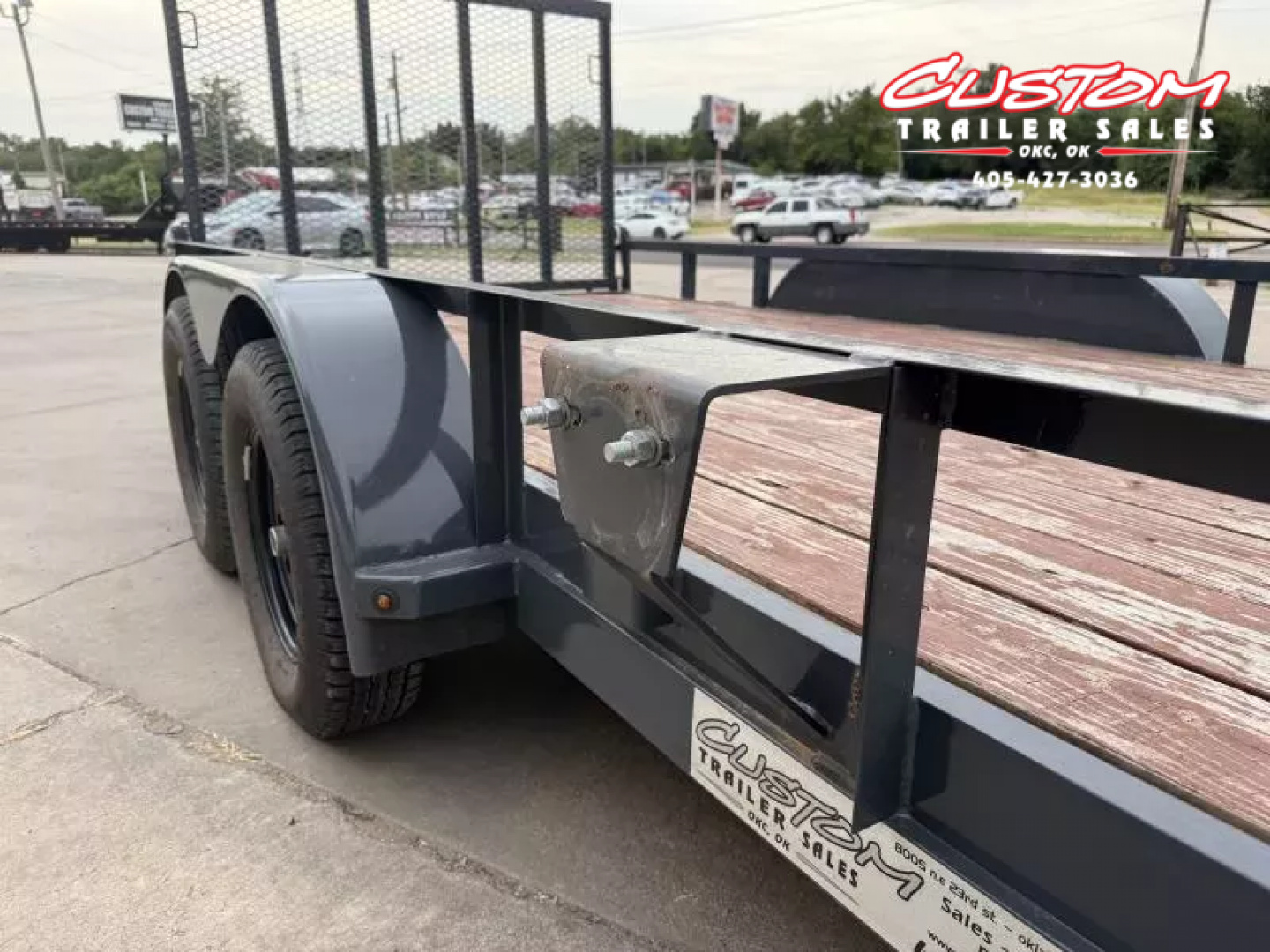 Used #118274 USED 2023 LAMAR UC 16 X 77 TANDEM AXLE 7K ANGLE TOP UTILITY W/ REAR RAMP GATE