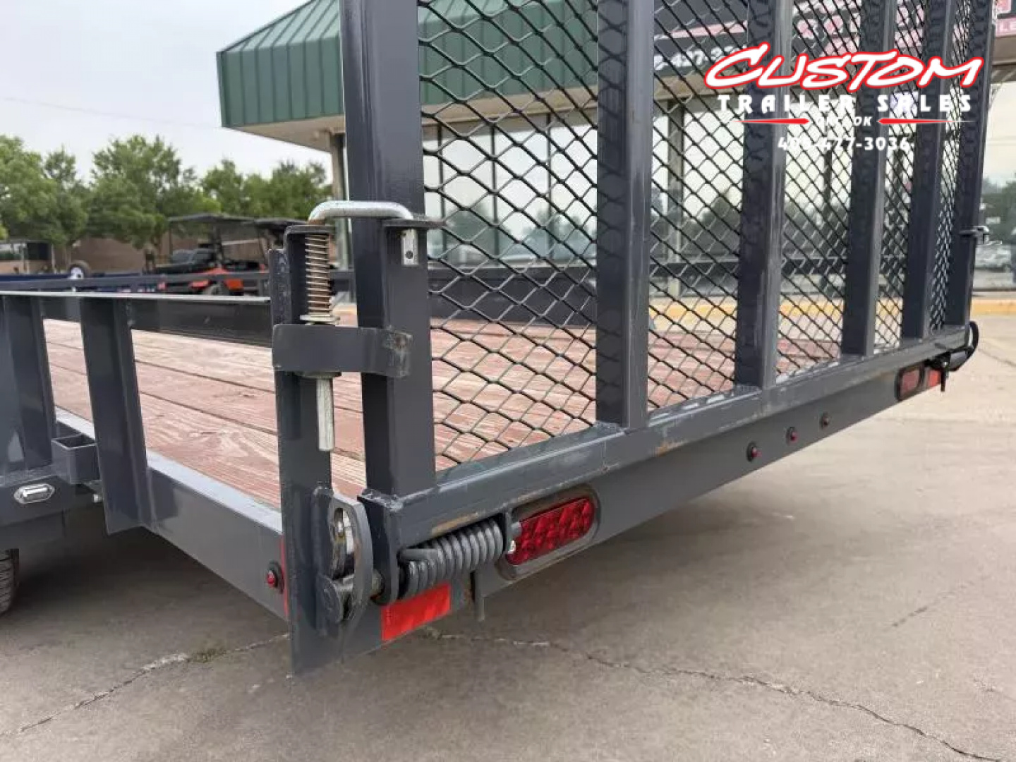 Used #118274 USED 2023 LAMAR UC 16 X 77 TANDEM AXLE 7K ANGLE TOP UTILITY W/ REAR RAMP GATE