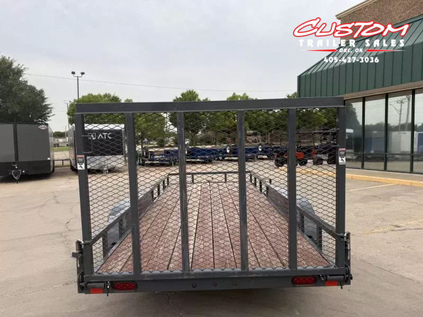 Used #118274 USED 2023 LAMAR UC 16 X 77 TANDEM AXLE 7K ANGLE TOP UTILITY W/ REAR RAMP GATE