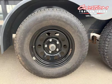 Used #118274 USED 2023 LAMAR UC 16 X 77 TANDEM AXLE 7K ANGLE TOP UTILITY W/ REAR RAMP GATE