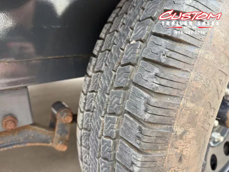 Used #118274 USED 2023 LAMAR UC 16 X 77 TANDEM AXLE 7K ANGLE TOP UTILITY W/ REAR RAMP GATE