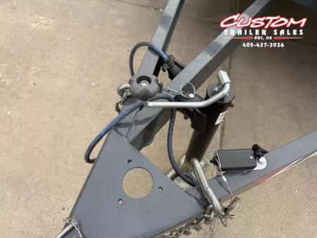 Used #118274 USED 2023 LAMAR UC 16 X 77 TANDEM AXLE 7K ANGLE TOP UTILITY W/ REAR RAMP GATE