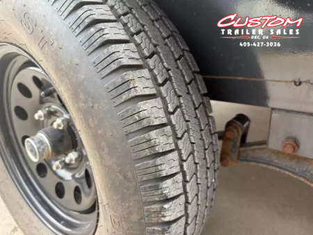 Used #118274 USED 2023 LAMAR UC 16 X 77 TANDEM AXLE 7K ANGLE TOP UTILITY W/ REAR RAMP GATE