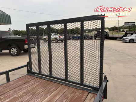 Used #118274 USED 2023 LAMAR UC 16 X 77 TANDEM AXLE 7K ANGLE TOP UTILITY W/ REAR RAMP GATE