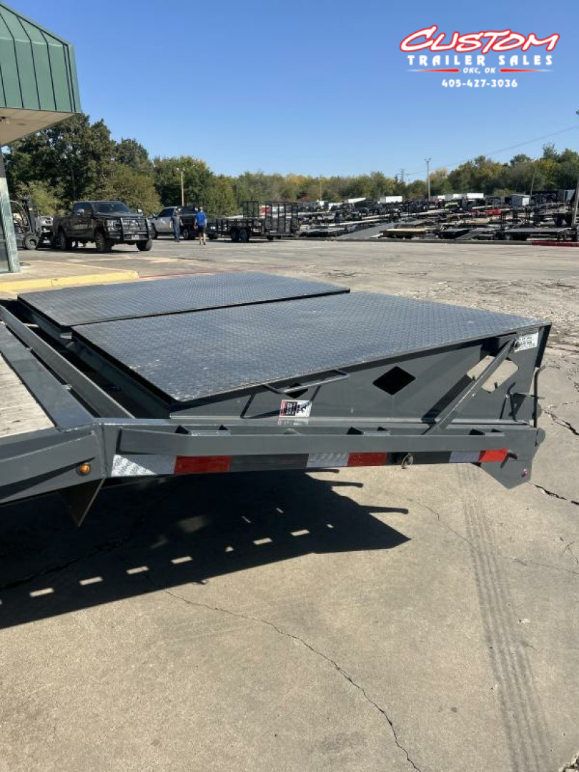 Used #127202 USED 2024 LAMAR FD 40 X 102 DUAL TANDEM 20K GOOSENECK W/ RHINO RAMPS