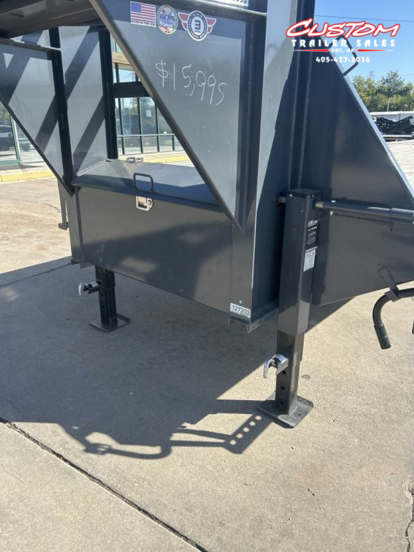 Used #127202 USED 2024 LAMAR FD 40 X 102 DUAL TANDEM 20K GOOSENECK W/ RHINO RAMPS