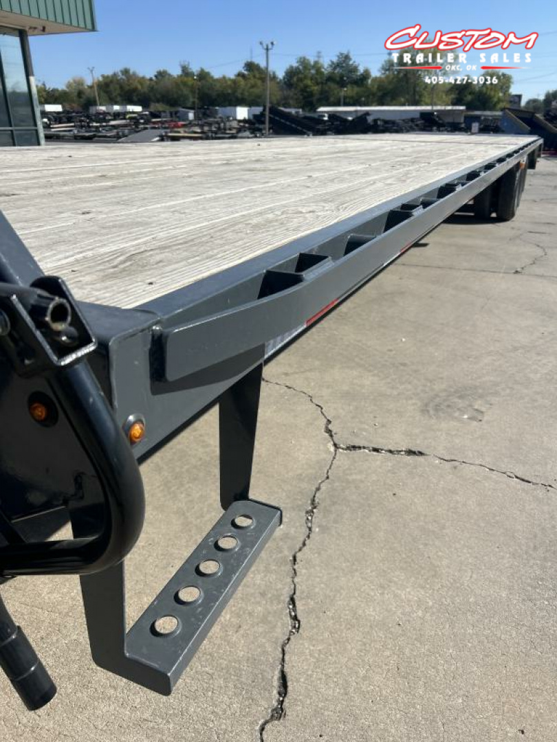 Used #127202 USED 2024 LAMAR FD 40 X 102 DUAL TANDEM 20K GOOSENECK W/ RHINO RAMPS