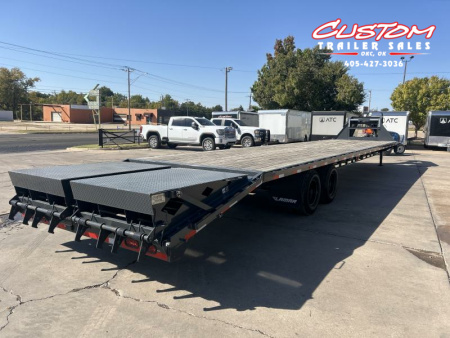 Used #127202 USED 2024 LAMAR FD 40 X 102 DUAL TANDEM 20K GOOSENECK W/ RHINO RAMPS