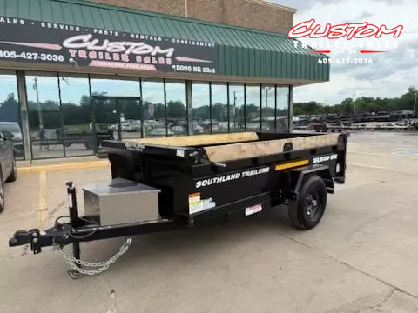 New #131224 2026 SOUTHLAND SL510 5 X 10 SINGLE AXLE 5K BUMPER PULL DUMP W/ SPARE TIRE