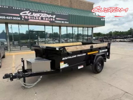 New #131224 2026 SOUTHLAND SL510 5 X 10 SINGLE AXLE 5K BUMPER PULL DUMP W/ SPARE TIRE