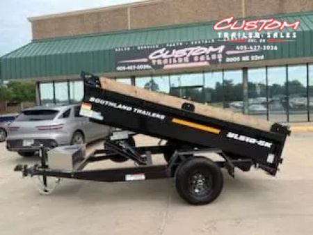 New #131224 2026 SOUTHLAND SL510 5 X 10 SINGLE AXLE 5K BUMPER PULL DUMP W/ SPARE TIRE