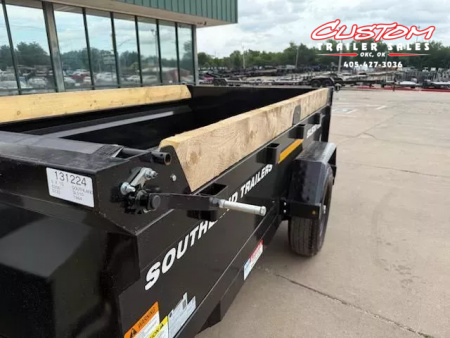New #131224 2026 SOUTHLAND SL510 5 X 10 SINGLE AXLE 5K BUMPER PULL DUMP W/ SPARE TIRE