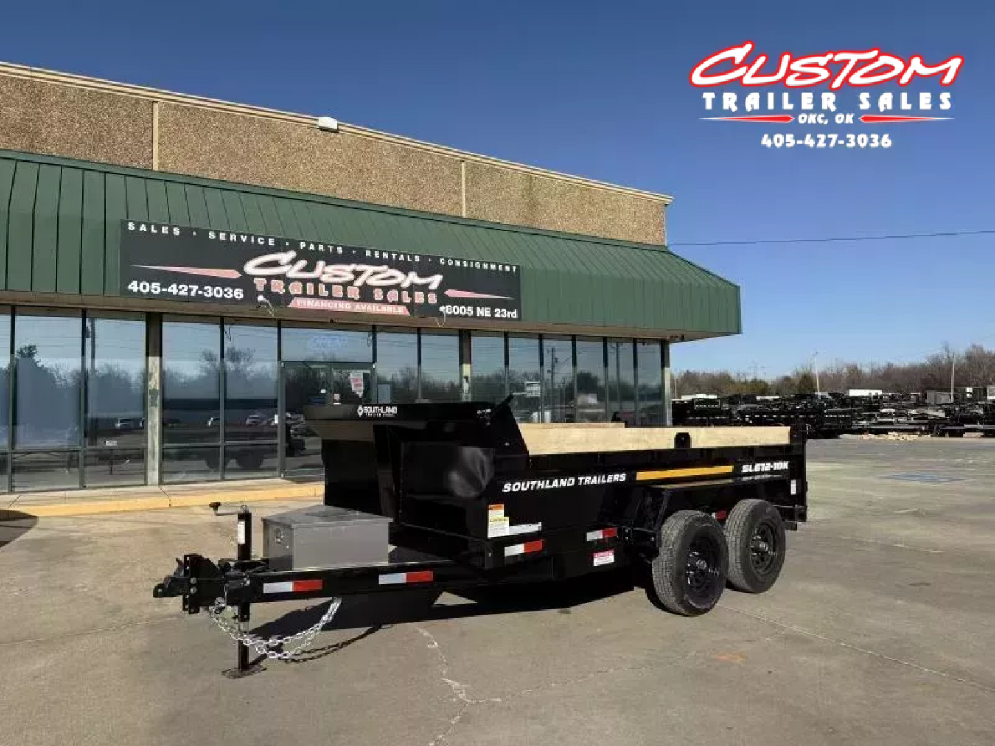 New #131448 2026 SOUTHLAND SL612 6 X 12 TANDEM AXLE 10K BUMPER PULL DUMP TRAILER W/ SPARE TIRE