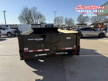 New #131448 2026 SOUTHLAND SL612 6 X 12 TANDEM AXLE 10K BUMPER PULL DUMP TRAILER W/ SPARE TIRE