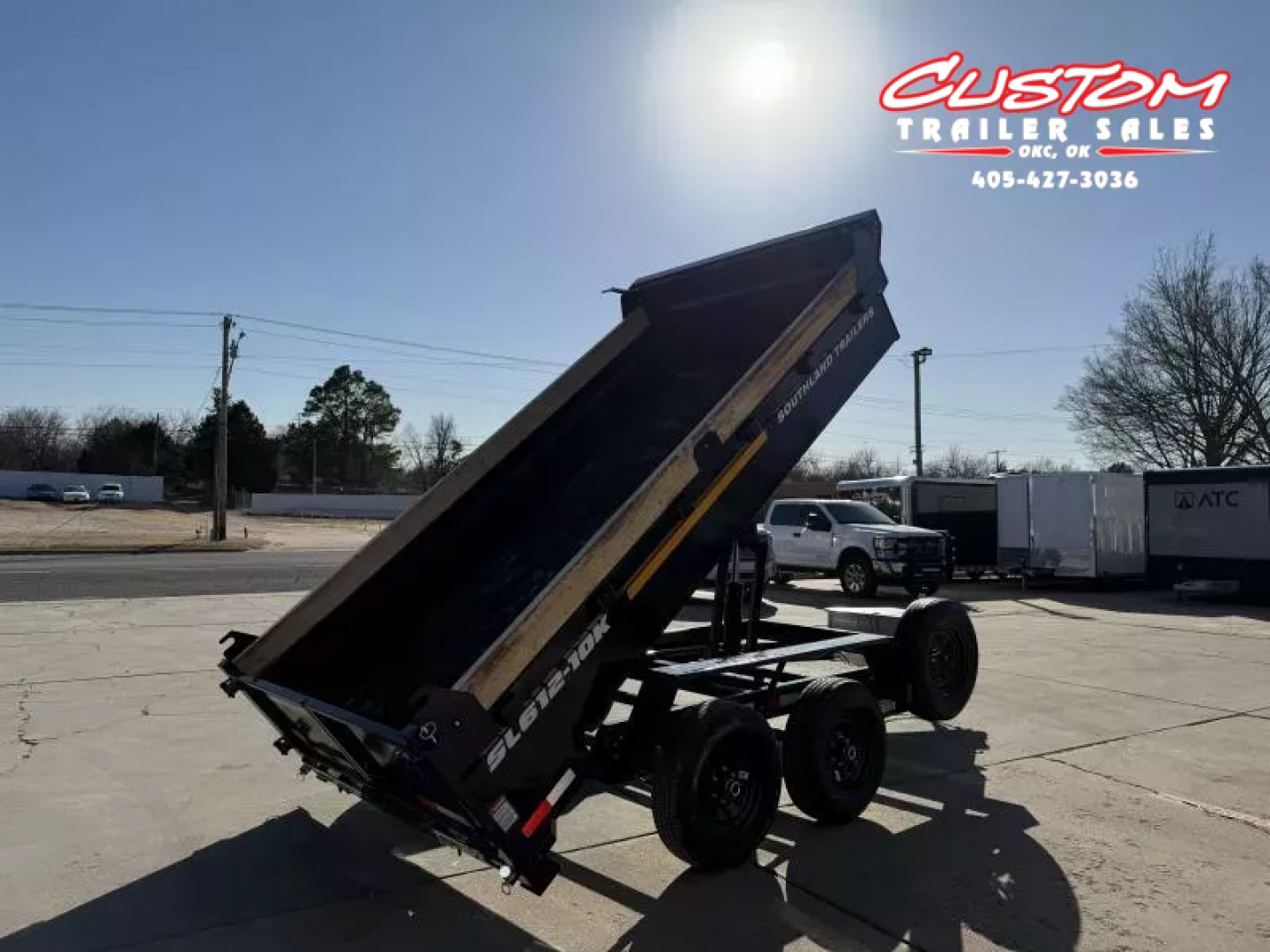 New #134254 2026 SOUTHLAND SL612 6 X 12 TANDEM AXLE 10K BUMPER PULL DUMP TRAILER W/ SPARE TIRE