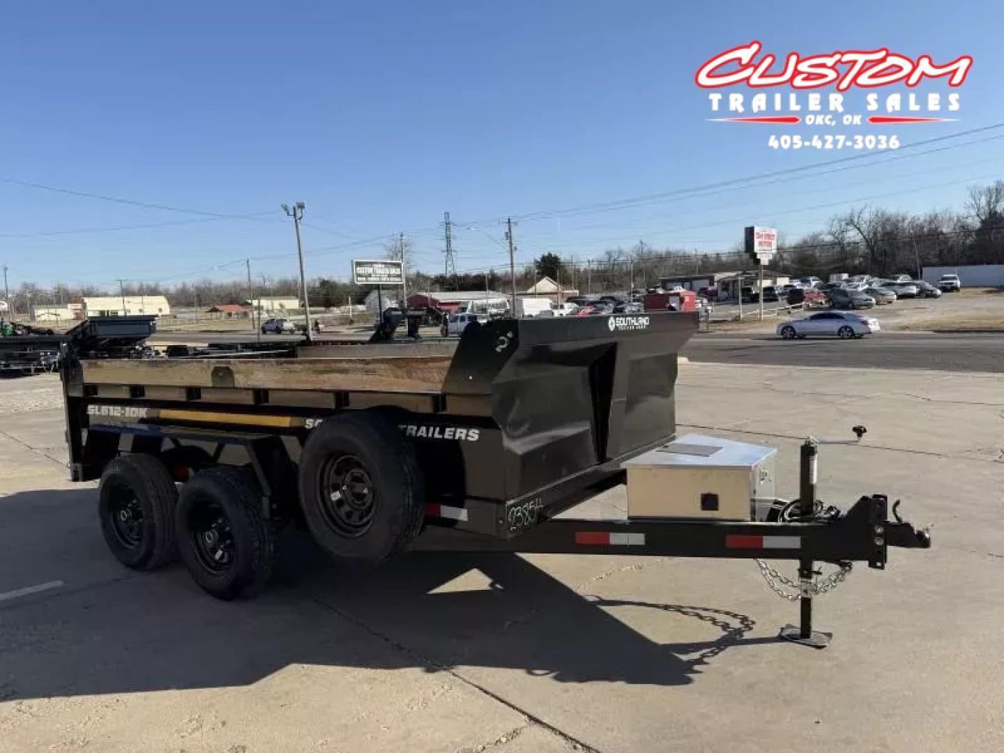 New #134254 2026 SOUTHLAND SL612 6 X 12 TANDEM AXLE 10K BUMPER PULL DUMP TRAILER W/ SPARE TIRE